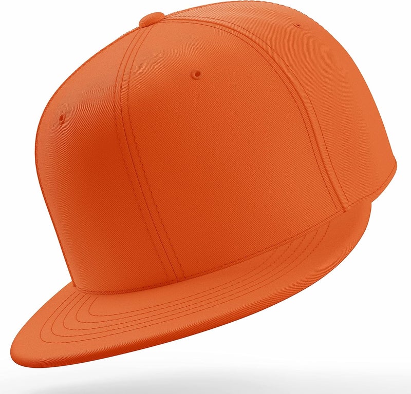 Daxton Store Classic Blank Snapback Flat Bill Visor Hat Cap One Size Adjustable Back - Image 4